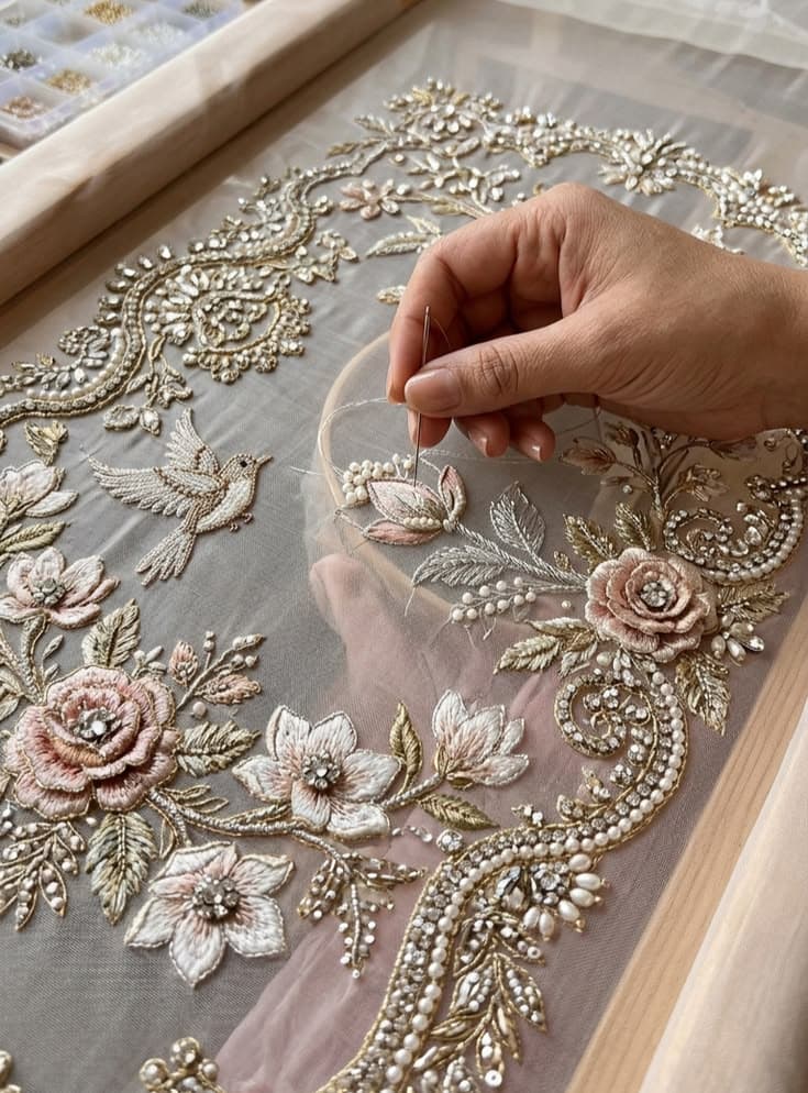 Intricate Hand Embroidery Details